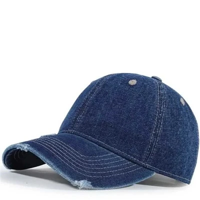 Topi besbol denim biru